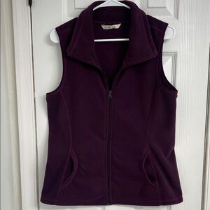 Old Navy Women’s Purple Fleece Vest Size Large | Soft Zip-Up Vest
